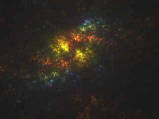 Abstract fractal illustration looks like galaxies. Colorful psychedelic background.Consists of fractal texture and is suitable for use in projects on imagination