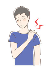肩こりに悩む男性