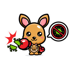 Kangaroo vector design against viruses