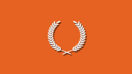 Amazing white wheat icon on brown background,New 3d wheat icon