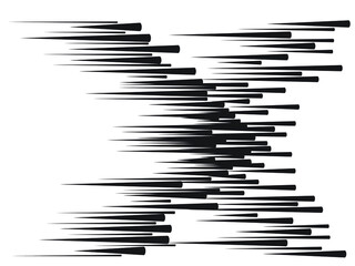 Logo with speed lines. Fast Motion icon Design .Black Vector stripes .Geometric shape.