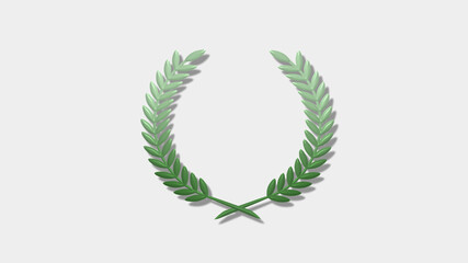 New green dark gradient 3d wheat icon on white background,wheat icon,logo icon
