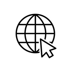 internet globe icon vector design template