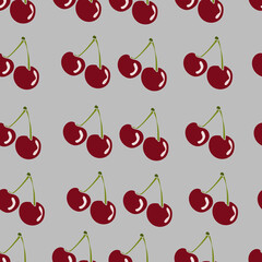 Sweet cherry seamless pattern