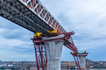 Scenic view on bridge construction