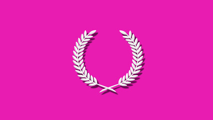 Best white color 3d white icon on pink background,3d wheat icon