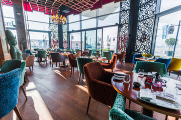 Interior of a modern urban restaurant