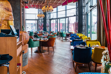 Interior of a modern urban restaurant