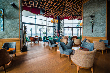 Interior of a modern urban restaurant