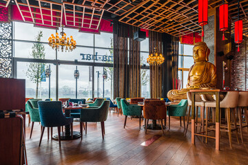 Interior of a modern urban restaurant