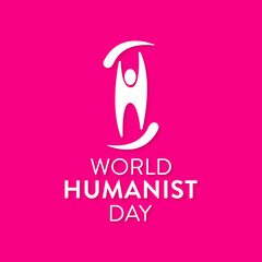 World Humanist Day is a Humanist holiday celebrated annually around the world on the June solstice, which usually falls on June 21. Vector Illustration.