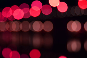 Blurred lights at night abstract background