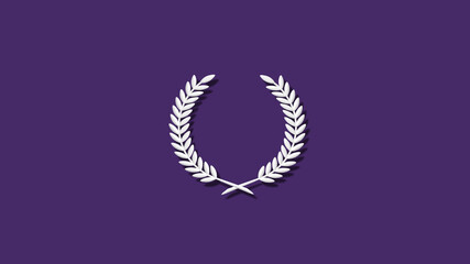 White wheat icon on purple dark background,3d wheat icon