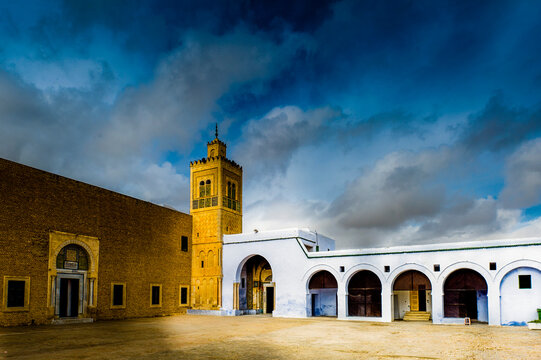Tunisia, Kairouan. Holy city classified World Heritage by UNESCO. Mosque Sidi Sahab also known as the Barber Zaouia or mausoleum tomb of the companion of the Prophet Muhammad
