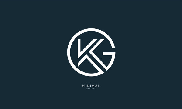 Alphabet letter icon logo GK