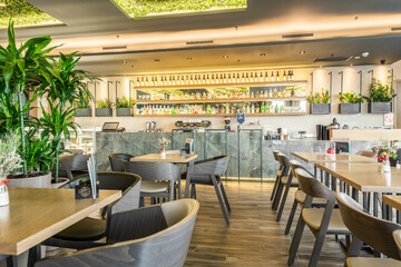 Interior of a modern urban restaurant