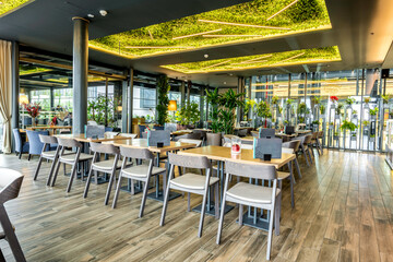 Interior of a modern urban restaurant