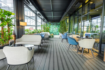 Interior of a modern urban restaurant