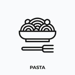 pasta icon vector. pasta icon vector symbol illustration. Modern simple vector icon for your design.
