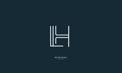 Alphabet letter icon logo LH