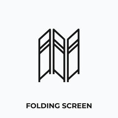 folding screen icon vector. folding screen icon vector symbol illustration. Modern simple vector icon for your design.