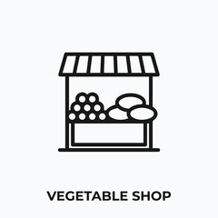 vegetable shop icon vector. grocery icon vector symbol illustration. Modern simple vector icon for your design.