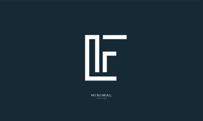 Alphabet letter icon logo LF