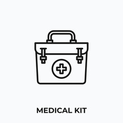 medical kit icon vector. medical kit icon vector symbol illustration. Modern simple vector icon for your design.