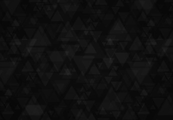 Fototapeta premium Abstract triangles tech design pattern of technology on black background. illustration vector eps10