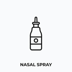 nasal spray icon vector. nasal spray icon vector symbol illustration. Modern simple vector icon for your design.