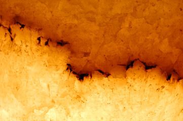 Salt lamp glowing abstract texture