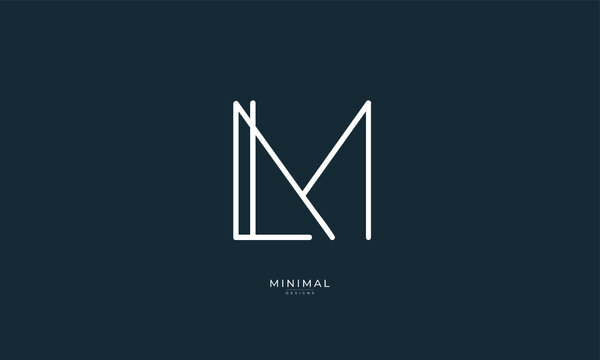 Alphabet letter icon logo LM