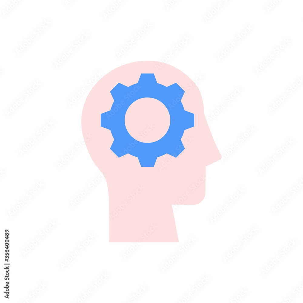 Aufkleber head gear icon. simple color vector elements of brain process icons for ui and ux, website or mobile