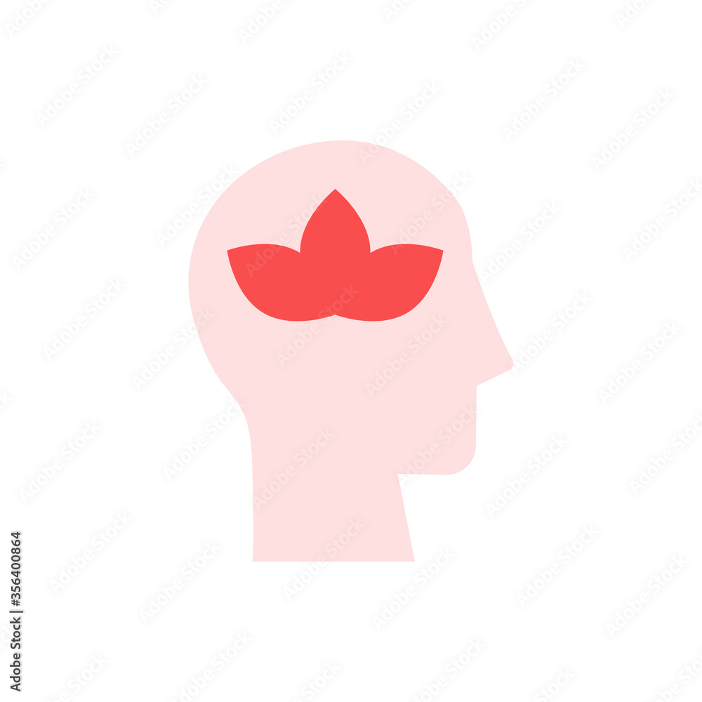 Aufkleber head lotus icon. simple color vector elements of brain process icons for ui and ux, website or mobil