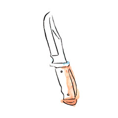 手描きイラスト：ナイフ