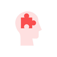 head puzzle icon. Simple color vector elements of brain process icons for ui and ux, website or mobile application