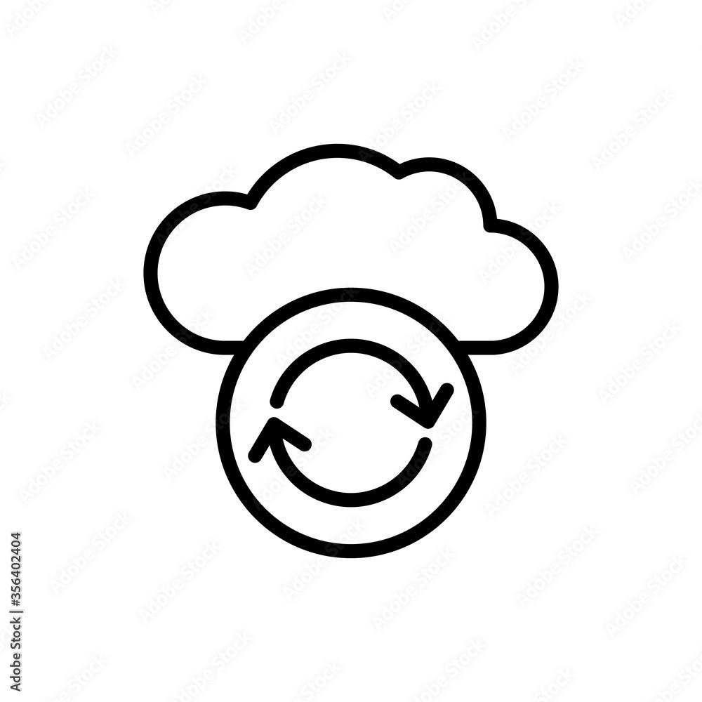 Poster cloud, arrow, update icon. simple line, outline vector elements of internet storage icons for ui and