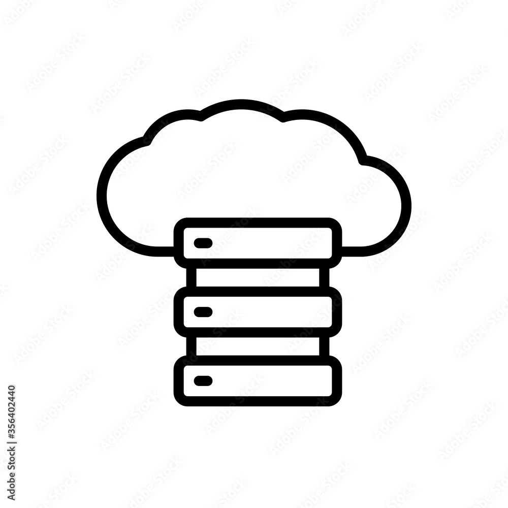Aufkleber cloud, data icon. simple line, outline vector elements of internet storage icons for ui and ux, webs