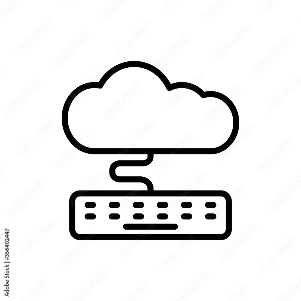 Poster cloud, keyboard icon. simple line, outline vector elements of internet storage icons for ui and ux, 
