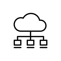 Cloud, network icon. Simple line, outline vector elements of internet storage icons for ui and ux, website or mobile application