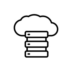 Cloud, data icon. Simple line, outline vector elements of internet storage icons for ui and ux, website or mobile application