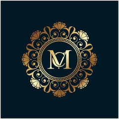 Vintage and luxury logo template Free Vector	

