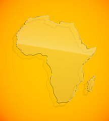 yellow African continent