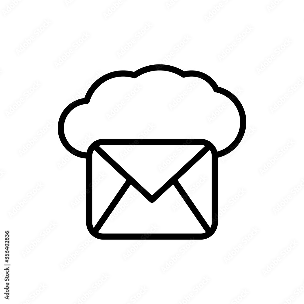 Poster cloud, mail icon. simple line, outline vector elements of internet storage icons for ui and ux, webs