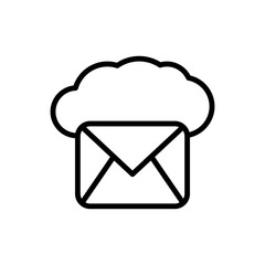 Cloud, mail icon. Simple line, outline vector elements of internet storage icons for ui and ux, website or mobile application