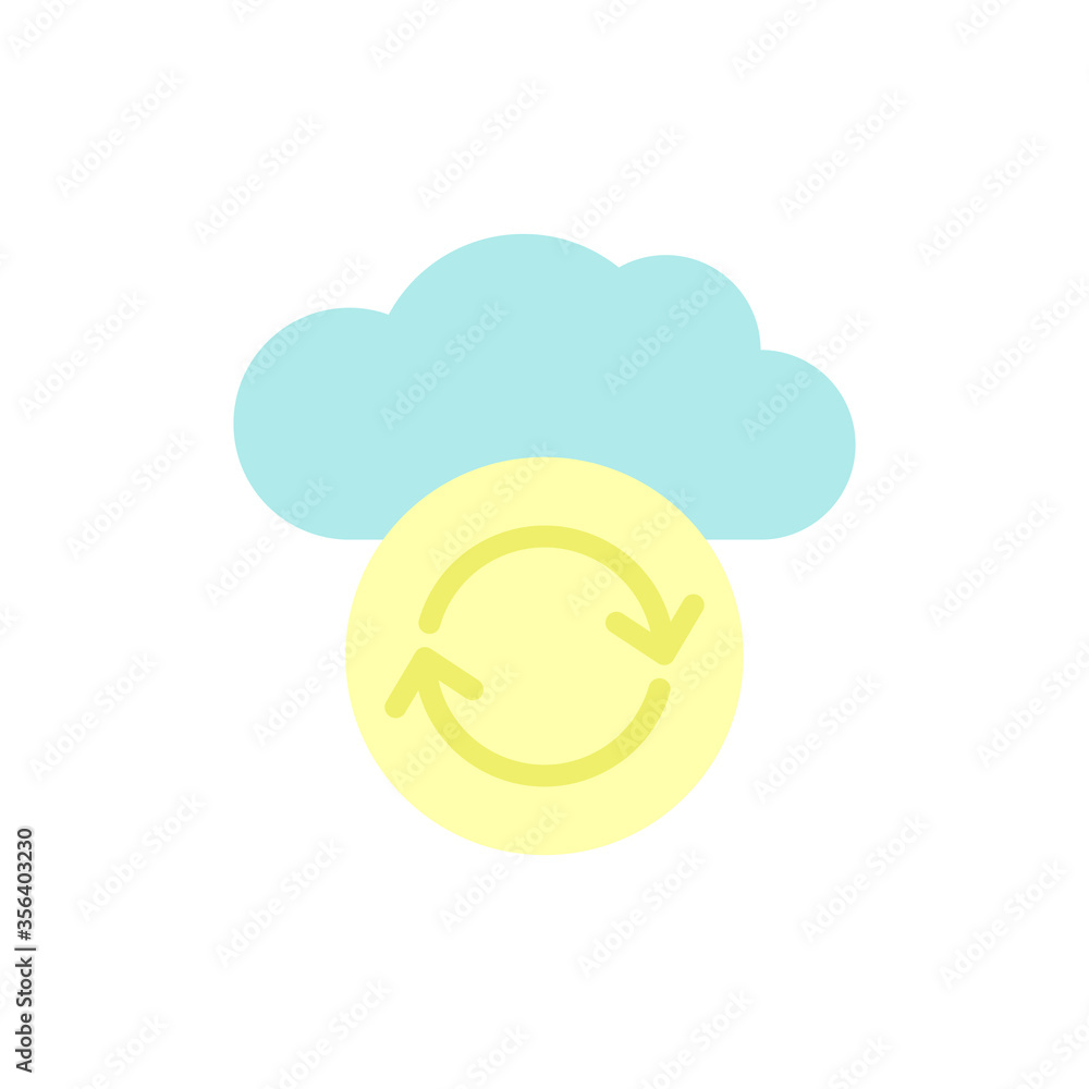 Poster cloud, arrow, update icon. simple color vector elements of internet storage icons for ui and ux, web