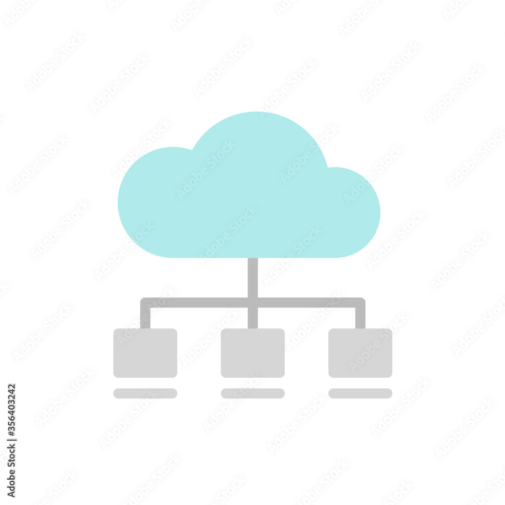 Aufkleber cloud, network icon. simple color vector elements of internet storage icons for ui and ux, website o