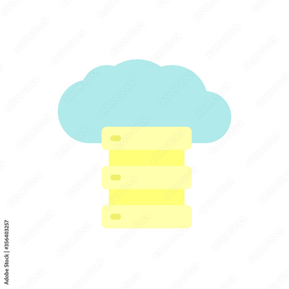 Aufkleber cloud, data icon. simple color vector elements of internet storage icons for ui and ux, website or m