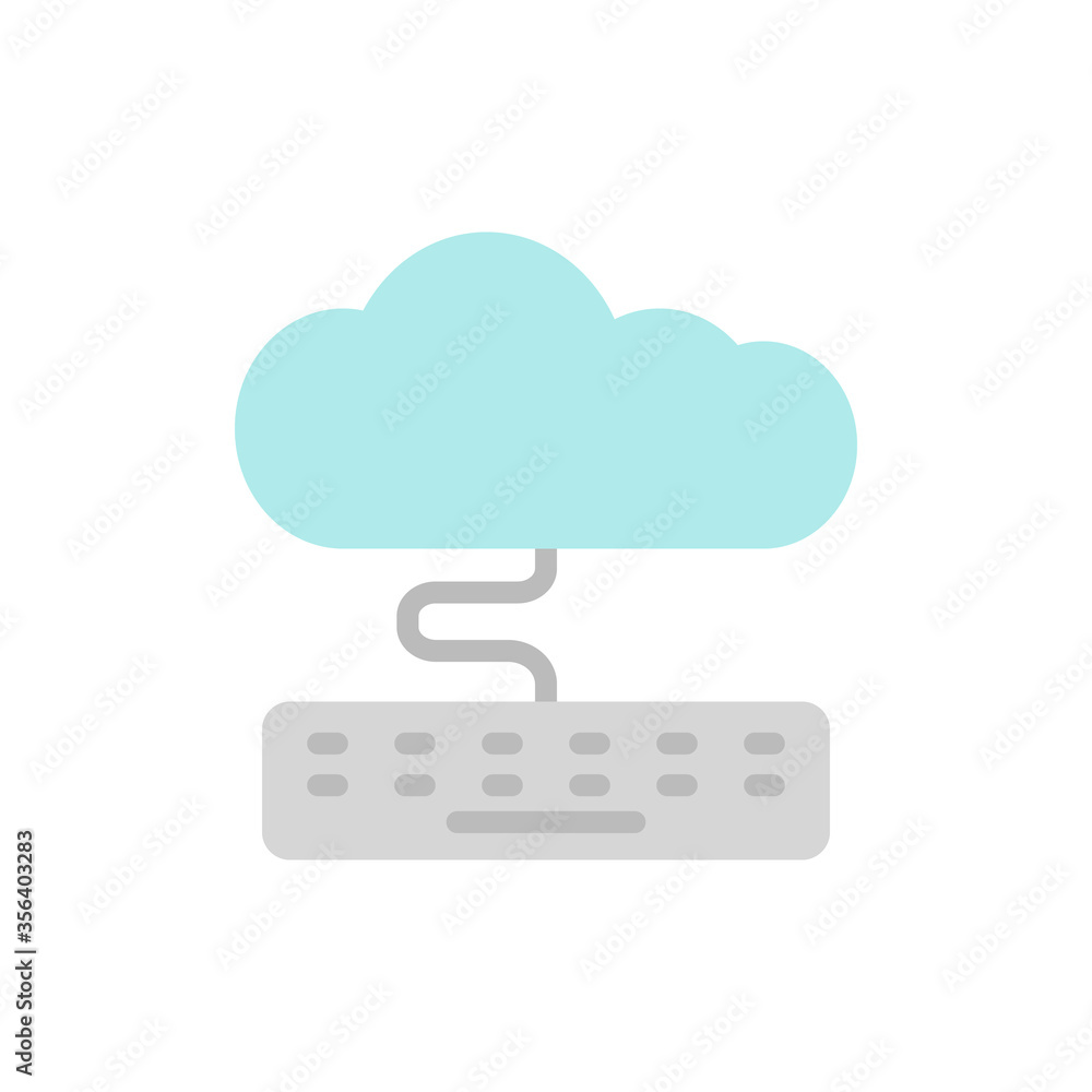 Aufkleber cloud, keyboard icon. simple color vector elements of internet storage icons for ui and ux, website 