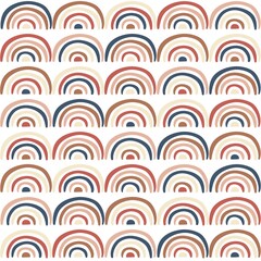 Seamless pattern with abstract rainbows.